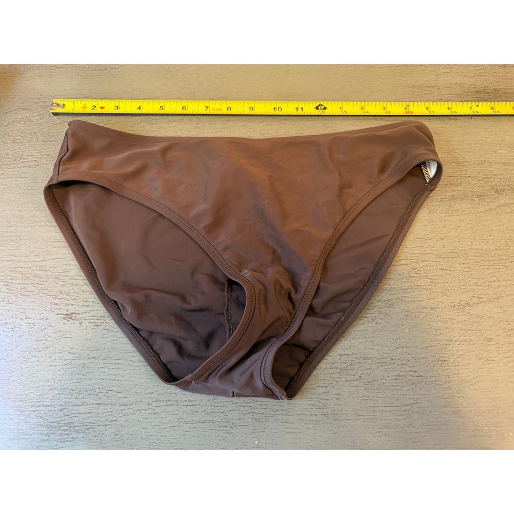 La Blanca by Rod Beattie Brown Bikini Bottoms Size 12 Solid Swimwear